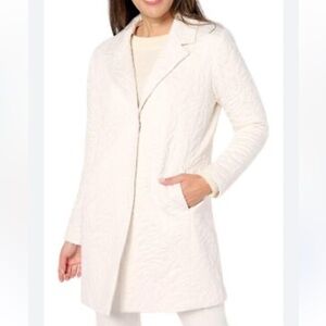 Susan Graver Quilted Notch Collar Blazer Size Large